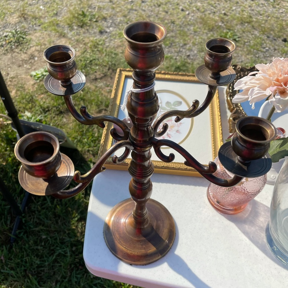 Brass candelabra